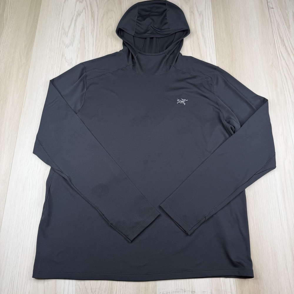 Arc'teryx Men's Cormac Lightweight Hoody Pullover Sweatshirt Size XL Black
